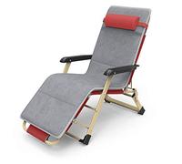 Heavy-Duty Adjustable Reclining Lounge Chair - Foldable Sun Lounger with Comfortable Cotton Pad for Garden Outdoor and Terrace - Supports Up to 150kg