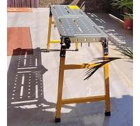 Heavy Duty Adjustable Scaffold Platform, Folding Rolling Workbench for Tree Trimming, Roof Repair, Painting, Home Improvement