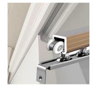 Heavy Duty Adjustable Sliding Door Track Kit Ceiling & Wall Mount Perfect for Single & Double Door Installation Smooth Operation Durable Rail System