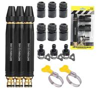 Heavy Duty Adjustable Twist Hose Nozzle, High Pressure Jet Sprayer For Car Wash & Garden, Powerful 2-pack Watering Nozzle For Efficient Cleaning 3 Set
