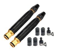 Heavy Duty Adjustable Twist Hose Nozzle Jet Sweeper Nozzle, Heavy Duty Garden Hose Spray Gun, 360° Rotating High Pressure Hose Nozzle, High Pressure Car Wash Water Gun Nozzle for Outdoor, Car (2Set)
