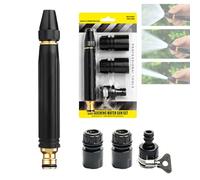 Heavy Duty Adjustable Twist Hose Nozzle Jet Sweeper Nozzle, Heavy Duty Twist Hose Nozzle, Adjustable Metal Nozzle Garden Hose Sprinkler, for Watering Plants and Car Washing (1PC)