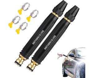Heavy Duty Adjustable Twist Hose Nozzle Jet Sweeper Nozzle, Pressure Nozzle for Hose, High Pressure Water Nozzle, Heavy Duty Metal Garden Hose Nozzle for Cleaning Car, Garden, Patio (2PC)