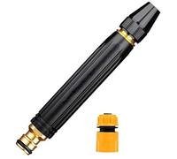 Heavy Duty Adjustable Twist Hose Nozzle Jet Sweeper Nozzle, Upgraded Garden Hose Nozzle Sprayer, Handheld Water Nozzle High Pressure with 3 Spray Modes for Watering Plants, Car Washing, Pet (A)