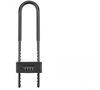 Heavy Duty Adjustable U Lock Made Of Stainless Steel For Glass Entryways High Security 4 Digit Combination Padlock Weatherproof Coating Resists Cutting Tools Quiet Operation Black Color Build(G)