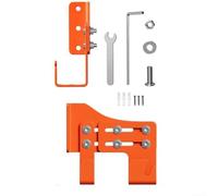 Heavy Duty Adjustable Wall Mount Chainsaw Holder with Double Hook for Outdoor Power Equipment - Rustproof Iron Saw Bracket, 150 lb Capacity, 12.2 x(Orange)