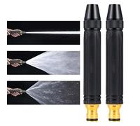 Heavy Duty Adjustable Water Nozzle Jet Sweeper, Pressure Washers, High Pressure Garden Hose Nozzle, High-Pressure Car Wash Water Sprayer with Booster Nozzle & 3 Spray Modes for Car Washing (2PC)