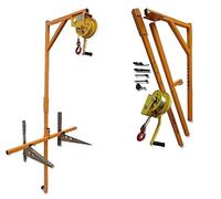 Heavy-Duty Air Conditioner Bracket with Self-Locking Winch - Elevate AC Units Safely Hoisting Machine for High-Altitude Installations (Thickened Brackets + 10m Cable)