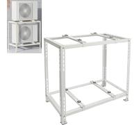 Heavy-Duty Air Conditioner Support Bracket, Adjustable Height, Steel Construction, Vibration Dampening Pads, Easy Installation, Stable Ground Support for Outdoor Units