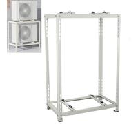 Heavy-Duty Air Conditioner Support Bracket, Adjustable Steel Structure, Vibration Dampening Pads, Easy to Install, Ground Support for Outdoor Units
