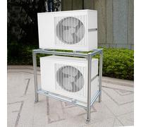 Heavy Duty Air Conditioner Support Bracket, Double Layer Floor Stand for Mini Split Units, Universal Ground Mounting Bracket for Outdoor Condensers, Durable AC Installation Solution