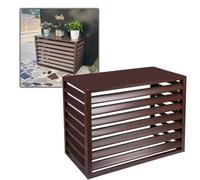 Heavy Duty Air Conditioning Cover, Outdoor Air Conditioner Cover Decorative Privacy Fence Screen, AC Covers Plant Storage Rack For Outside Units, Outdoor Condenser Protective Cover(Brown,110x60x80cm)