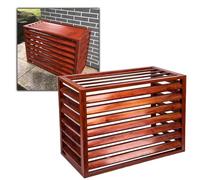 Heavy Duty Air Conditioning Cover, Outdoor Air Conditioner Cover Decorative Privacy Fence Screen, AC Covers Plant Storage Rack For Outside Units, Outdoor Condenser Protective Cover(Brass,110x60x80cm)