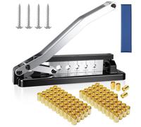 Heavy Duty Air Hose Crimping Tool,Air Hose Repair Kit With Ferrules (100pk) 50 X 0.593" Id & 50 X 0.656" Id-Fits 1/4", 5/16", 3/8" Pvc, Rubber & Air Hoses,Ferrule Air Hose Crimping Tool