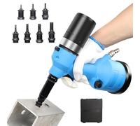 Heavy Duty Air Hydraulic Rivet Nut Tool, M3-M12 Pop Riveter Kit with Adjustable Stroke, Pneumatic Rivet Insert Installation Tool with Ergonomic Grip, for Construction, Home Improvement
