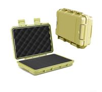 Heavy Duty Airtight Tool Box for Hardware Tools, Cameras & Lenses - Waterproof ABS Storage Organizer with Shockproof Foam Inserts, 200 x 135 x 42 mm,(Yellow)