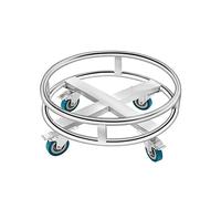 Heavy-Duty All-Purpose Stainless Steel Cart with Wheels for Effortless Transport of Buckets in Home, Restaurant, and Farm Settings