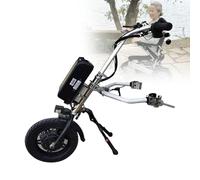 Heavy Duty All-Terrain Wheelchair Pulling Device with 3-Speed Control, 500W Motor, Electric Wheelchair Handcycle Attachment with Removable Battery, Front Light & Loudspeaker for Outdoor,B