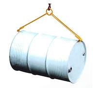 Heavy Duty Alloy Steel Drum Clamp, Vertical Barrel Lifting Hook, Oil Drum Lifting Spreader for 30-55 Gallon Barrels, 1000lb Capacity(F)