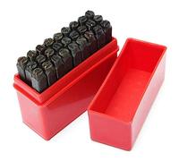 Heavy Duty Alphabet Letter Number Punch Tool Set, Carbon Steel Pin Punch Set Metal Stamp Craft Tool Kit with Case (3mm Number)