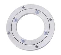 Heavy Duty Aluminium Alloy Rotating Bearing Plate Turntable Round Dining Table Smooth Easy Setup for Cake Decorations TV Monitor Stand Catering Services Silver 4 6 8 10 Inch (4 inches*H8.5MM)