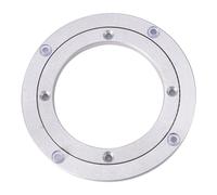 Heavy Duty Aluminium Alloy Rotating Bearing Plate Turntable Round Dining Table Smooth Easy Setup for Cake Decorations TV Monitor Stand Catering Services Silver 4 6 8 10 Inch (8 inches*H8.5MM)