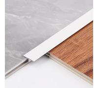 Heavy Duty Aluminium Alloy T-Molding Floor Transition Strip - 270 cm Length, 1 mm Thickness for Wood to Tile Transitions(15mm)