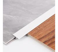 Heavy Duty Aluminium Alloy T-Molding Floor Transition Strip - 270 cm Length, 1 mm Thickness for Wood to Tile Transitions(20mm)