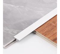 Heavy Duty Aluminium Alloy T-Molding Floor Transition Strip - 270 cm Length, 1 mm Thickness for Wood to Tile Transitions(12mm)