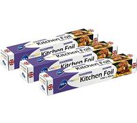 Heavy Duty Aluminium Catering Kitchen Wrapping Baking Tin Foil Non-Stick Foil for Cooking BBQ Roasting Grilling Baking Wrapping Freezing 30cm x 10m (Pack of 3)