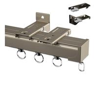 Heavy Duty Aluminium Ceiling Track System for Curtains & Room Dividers Wall & Ceiling Mounted Versatile Single Tracks for Shower Curtains Easy Installation & Durable Design.