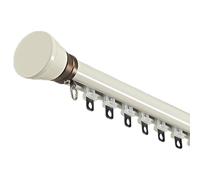 Heavy Duty Aluminium Curtain Rod, Curtain Rail Tracked Curtain Pole Wall Mount, Install Strong Support, for Room Divider Shower(White,Single pole)