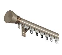 Heavy Duty Aluminium Curtain Rod, Curtain Rail Tracked Curtain Pole Wall Mount, Install Strong Support, for Room Divider Shower(Gold,Single pole)