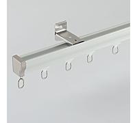 Heavy Duty Aluminium Curtain Tracks Ceiling or Wall Mounted Room Divider Curtain Rods Adjustable 100 500 CM Includes Installation Hardware (Size: 1.00M Color: White)