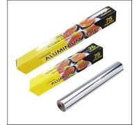 Heavy-Duty Aluminium Foil Roll | Catering & Kitchen Use | 75m x 300mm / 450mm | Extra-Strong & Tear-Resistant | Perfect for Cooking, Freezing, Baking & Food Wrapping (6, 300MM X 75M)
