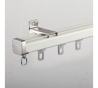 Heavy-Duty Aluminium Mountain Track System - 3.4M Ceiling or Wall-Mount Rail for Room Dividers Silent Operation White Side Mount - Perfect for Home or Office Use