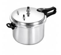 Heavy Duty Aluminium Pressure Cooker with Induction Base, Dual Bakelite handles with Self Locking, Outer Lid Cooker with Sandwich Bottom, Cooking Pot for Rice, Soups & Fast Cooking