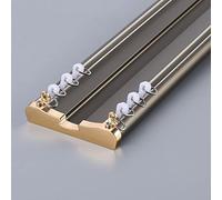 Heavy Duty Aluminum 2Track Curtain Rail Adjustable 9.2ft Ceiling Mount Rod for Room Dividers Perfect for Home & Office Durable E1 Color Design