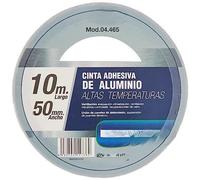 Heavy duty aluminum adhesive tape, ideal for sealing and repairing - Measures 50mm wide and 10m long, perfect for multiple applications in the home or industry.