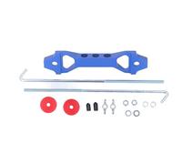 Heavy Duty Aluminum Alloy Battery Hold Down Bracket, Car Battery Tie Down Holder with Stainless Steel J Bolt, Secure Crossbar for Group 24 27 31 34 35 H6 H8 Batteries (Blue)