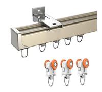 Heavy Duty Aluminum Alloy Ceiling Curtain Track - Adjustable Room Divider Rails for Home, Office & RV - Versatile Lengths from 3.3ft to 18.5ft for Easy Installation