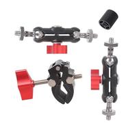 Heavy Duty Aluminum Alloy Clamp Mount with 1/4 Screw for DSLR Camera Smartphone Studio Lighting 360Rotation Bracket Action Camera Accessories Clamp