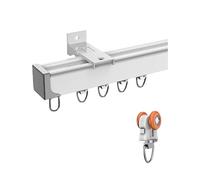 Heavy-Duty Aluminum Alloy Curtain Track | Silent Glide Side Mount Rail | Complete Kit for Bedroom, Living Room, Balcony