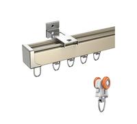 Heavy-Duty Aluminum Alloy Curtain Track | Silent Glide Side Mount Rail | Complete Kit for Bedroom, Living Room, Balcony