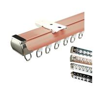 Heavy Duty Aluminum Alloy Curtain Track Silent Sliding Rod for Room Dividers & Windows Light Pink 600cm (4x150cm) Durable Easy Install Smooth Operation