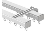 Heavy-Duty Aluminum Alloy Curtain Tracks - 1-6m Adjustable Room Divider Ra for Ceiling or Wall Mount - White 4.2m Curtains Rod for Living Room & Bedroom