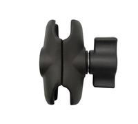 Heavy Duty Aluminum Alloy Double Socket Ram Mount Support Holder Clamp, 1 Inch 25mm Ball Mount Adapter Pole