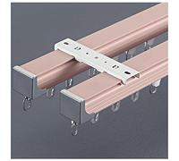 Heavy Duty Aluminum Alloy Double Track Curt Rail System (3.3 19.6ft) for Ceiling or Wall Mount Ideal Room Divider Color: A Size: 5m (16.4ft)