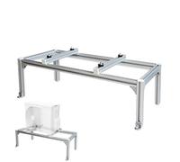 Heavy Duty Aluminum Alloy Floor Stand Bracket with Shock Absorbing Anti Vibration Pad for Mini Split Air Conditioner & Heat Pump Installation Durable Support Solution