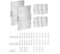 Heavy Duty Aluminum Alloy For French Cleat Wall Mount Hanging Bracket For Securely Displaying Mirrors Pictures Shelves And Art Frames Includes Anti Slip Pendants Screws And Anchors Compact 6.3x5cm(8)